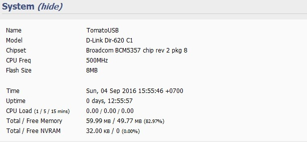 system tomatousb dir620